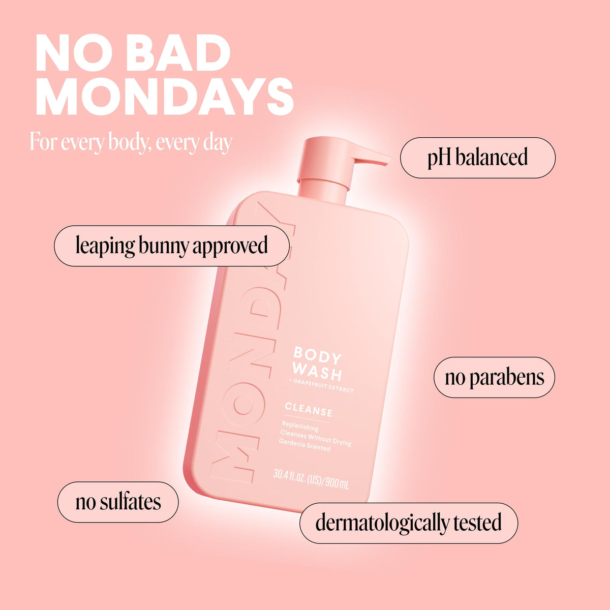MONDAY HAIRCARE ingredients flatlay with grapefruit and oils highlighting natural actives