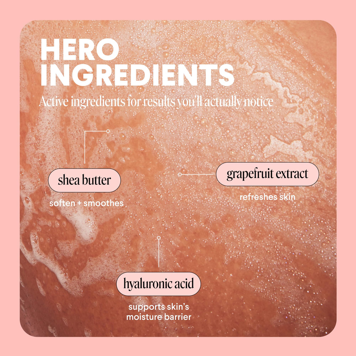 MONDAY HAIRCARE creamy lather texture on hand illustrating gentle hydration