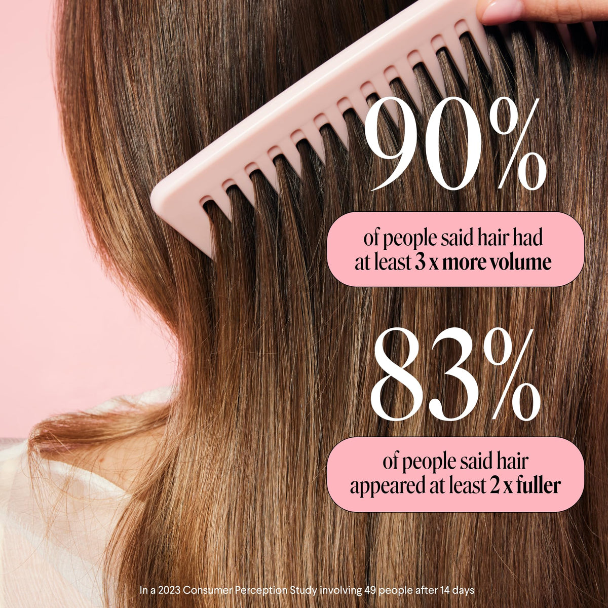 MONDAY Haircare label close-up with Leaping Bunny and PETA badges