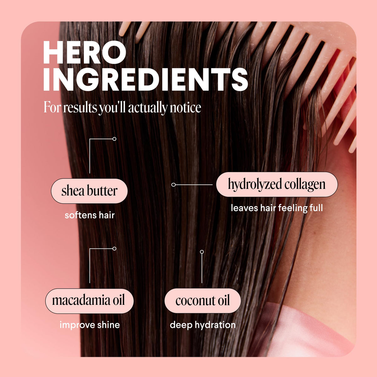 MONDAY Haircare macadamia oil close-up ingredient for shiny smoothness