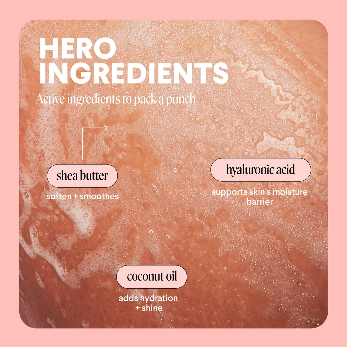 MONDAY HAIRCARE creamy wash texture highlighting hydration feel