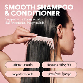 MONDAY HAIRCARE bottle label close-up highlighting ingredients and claims