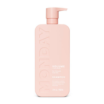 MONDAY Haircare front bottle showing 798 mL size and volume benefits