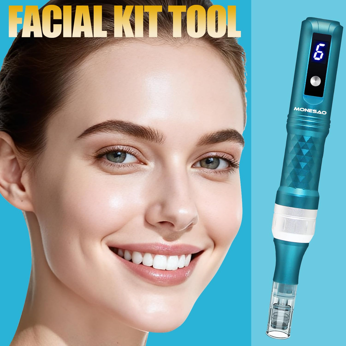 MONESAO paired with serum after use showing enhanced topical delivery benefits