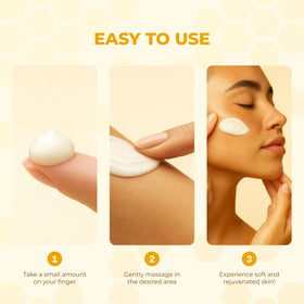 MONIER hand applying cream to face demonstrating smooth absorption
