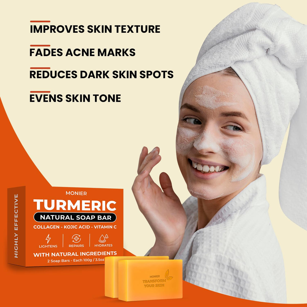 MONIER soap lather in net producing rich foam for gentle cleansing