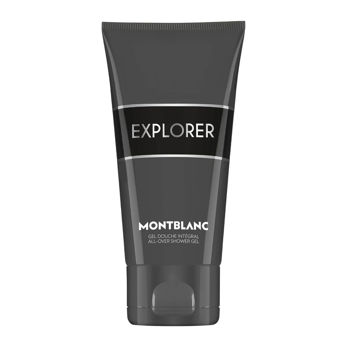 Montblanc Explorer bottle front packaging showing refined branding and travel size benefit