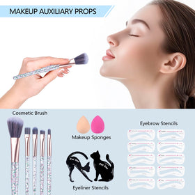 Moobirlet foundation, powder, bronzer arranged for flawless base