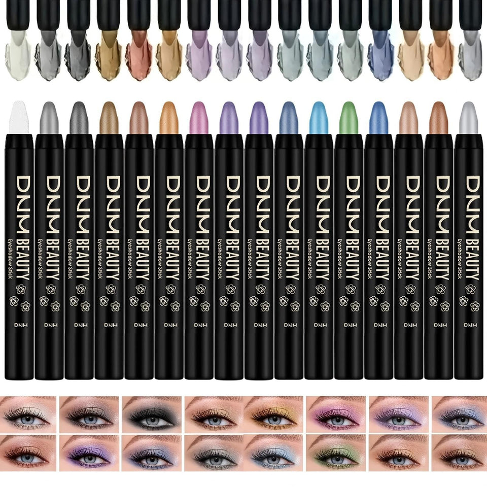 MooGlamor front packaging showing full colorful eyeshadow stick set and neat layout for gift-ready appeal