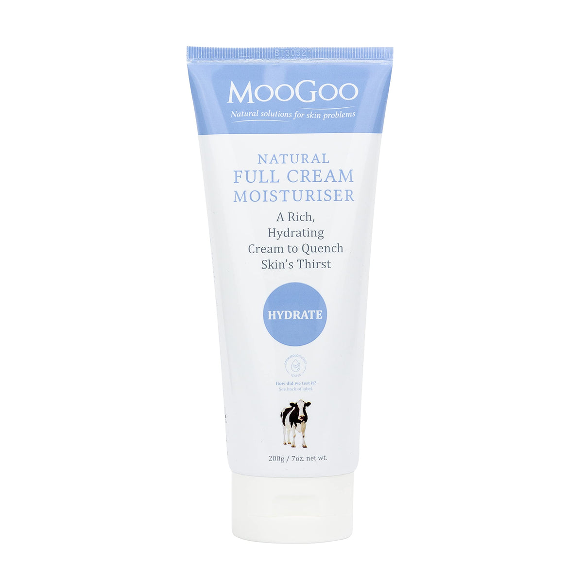 MooGoo jar front packaging showing product and benefits