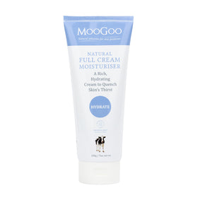 MooGoo jar front packaging showing product and benefits
