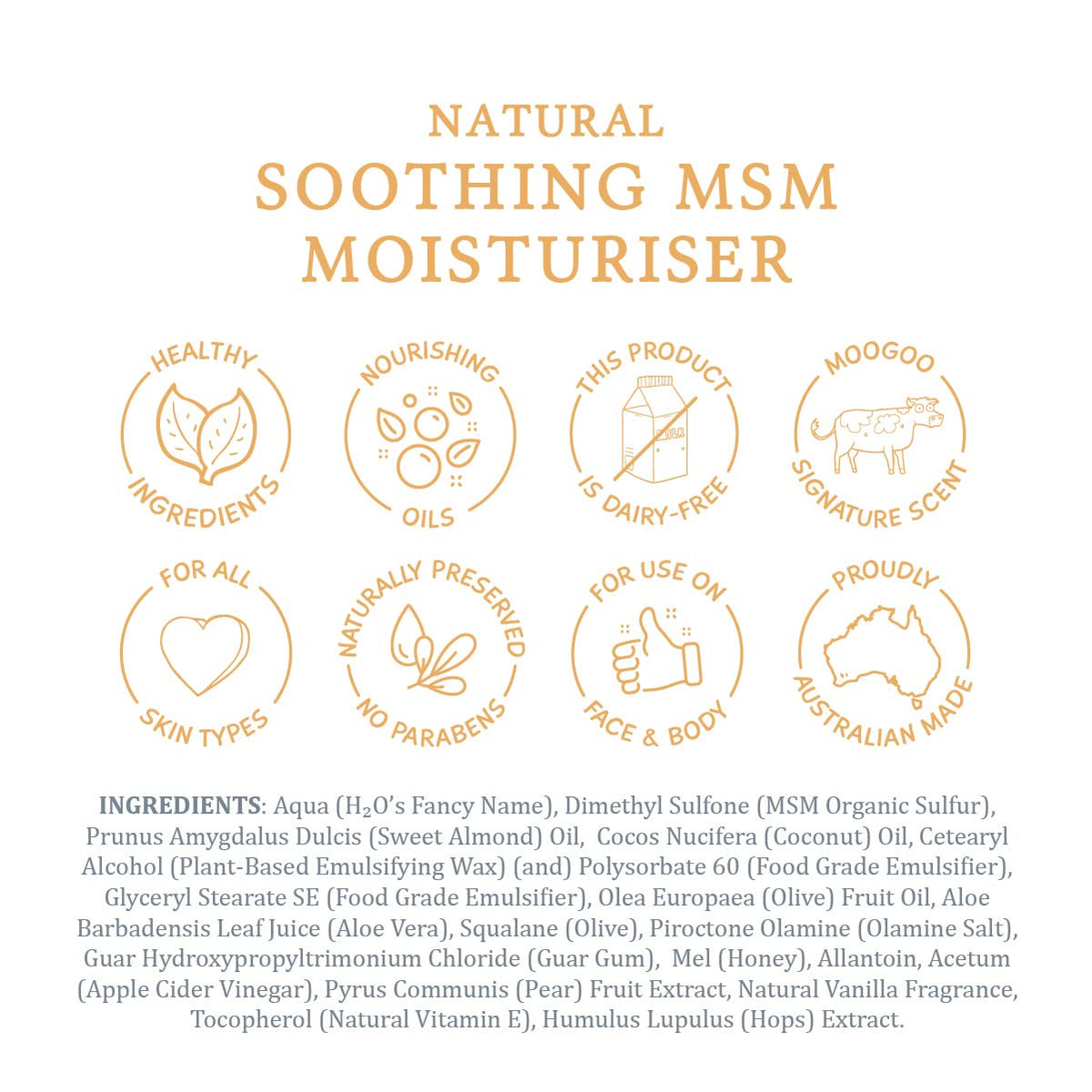 MooGoo moisturiser on bathroom vanity in tidy routine scene promoting gentle care