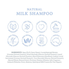 MooGoo bottle on bathroom shelf scene suggesting everyday gentle scalp care