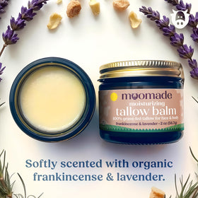 moomade open jar texture close-up showing creamy balm for fast absorption