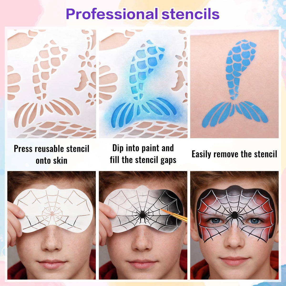 MOOMARTO brushes and tools arranged to show sizes and precise control benefits