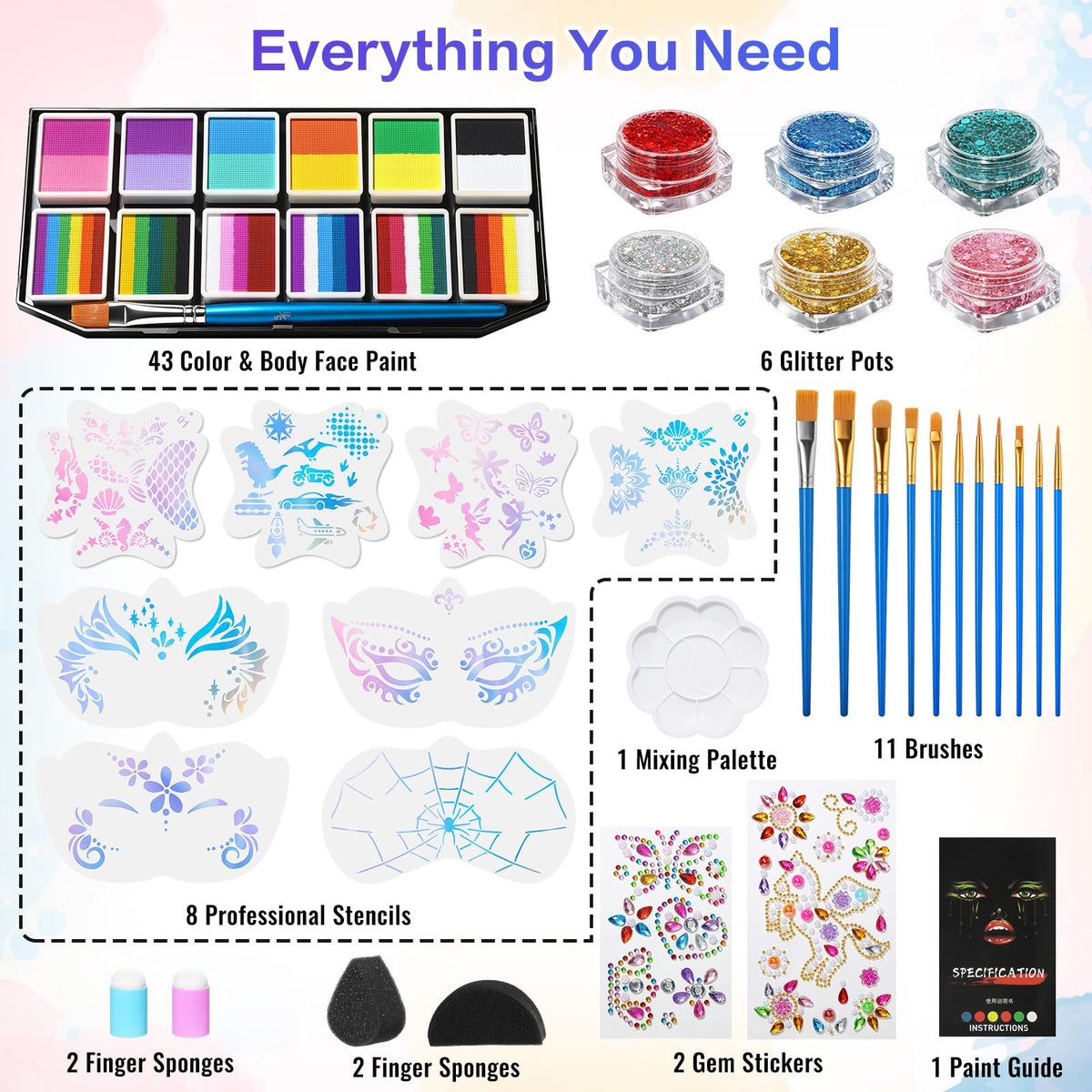 MOOMARTO open palette with 42 gradient colors highlighting vibrant mixability