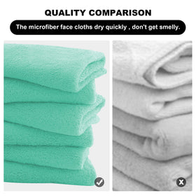 MOONQUEEN cloths hanging to dry in bathroom showing quick-dry benefit