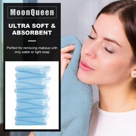 MOONQUEEN close-up microfiber texture revealing soft fibers for gentle cleansing