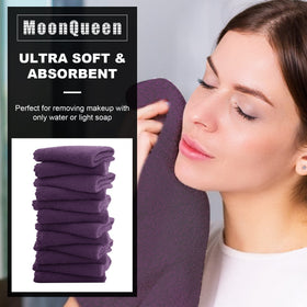 MOONQUEEN close up microfiber texture highlighting soft gentle cleanse