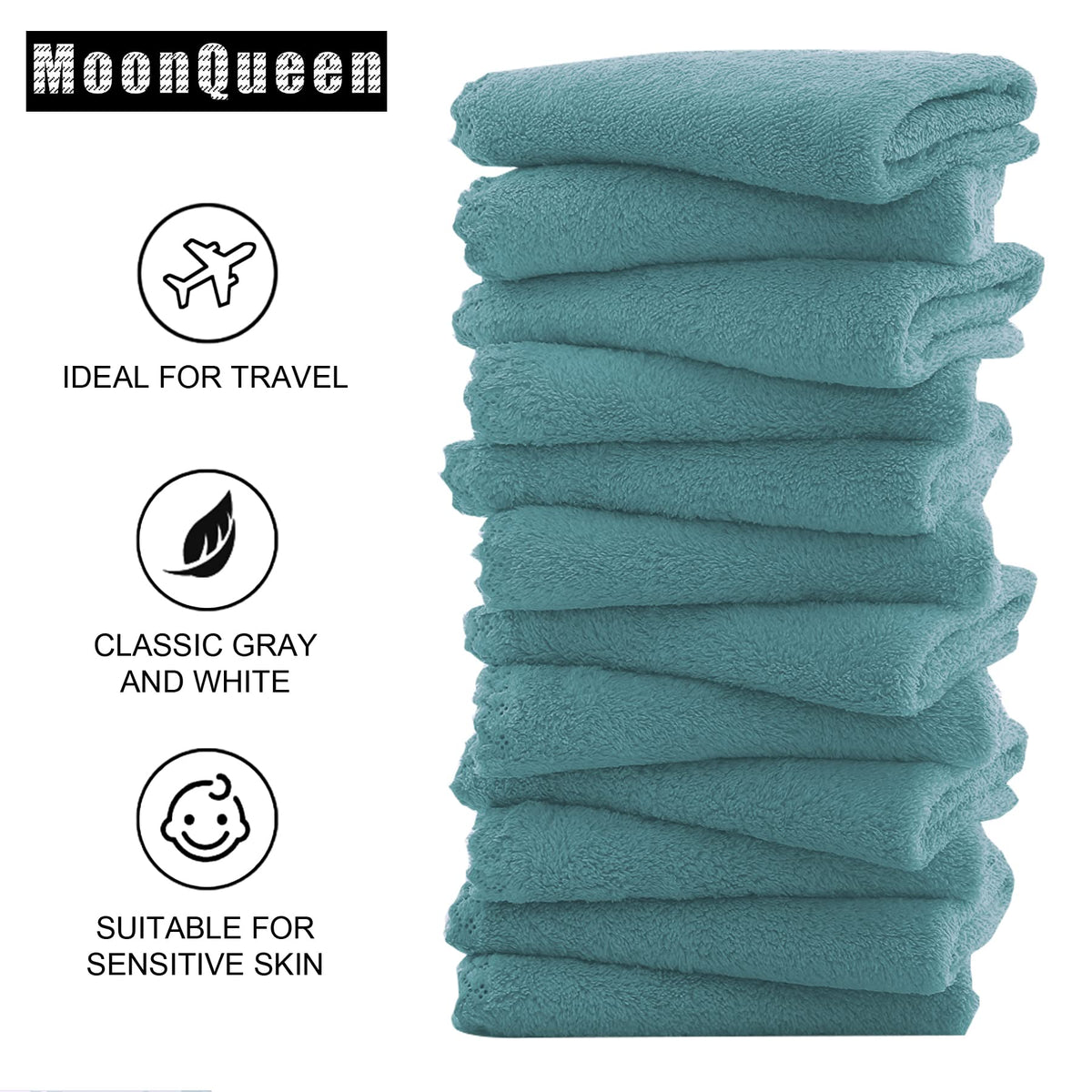 MOONQUEEN cloth dripping water to show fast-dry feature and reduced odor