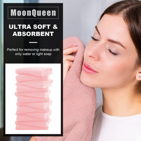 MOONQUEEN close-up microfiber texture highlighting soft gentle exfoliation