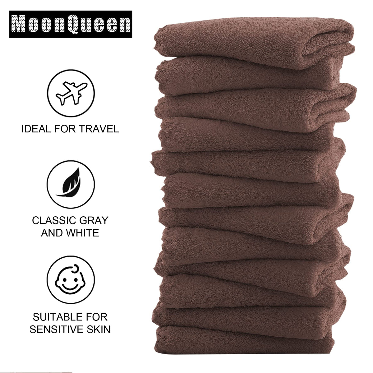 MOONQUEEN cloth removing makeup from face illustrating gentle, effective cleansing