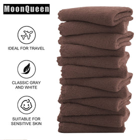 MOONQUEEN cloth removing makeup from face illustrating gentle, effective cleansing