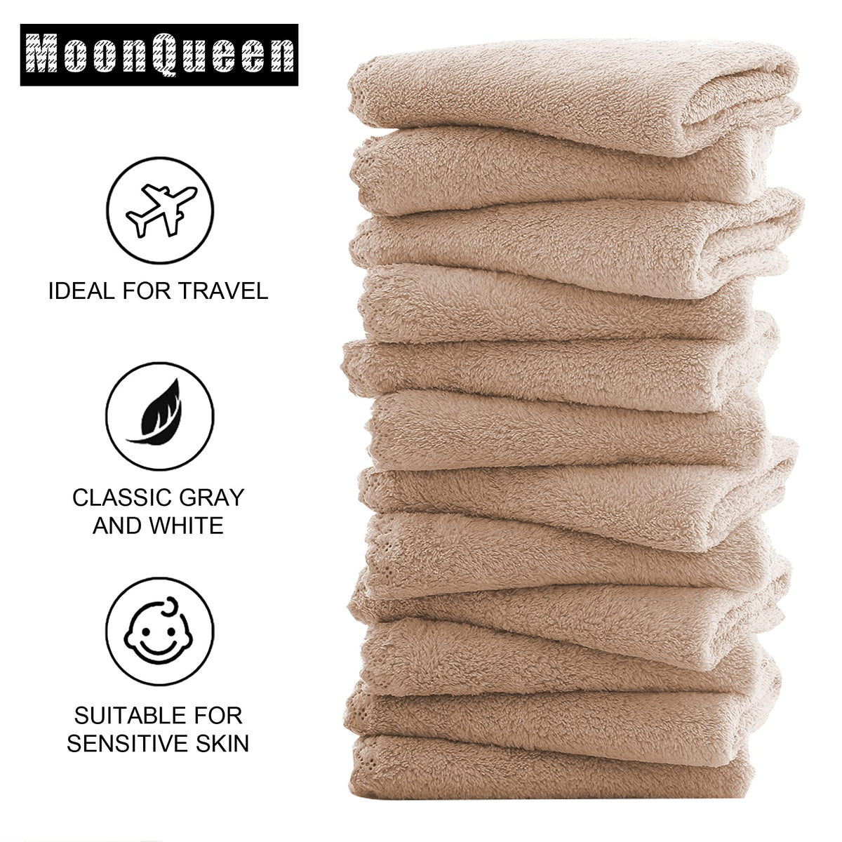 MOONQUEEN folded compact travel cloths easy to pack and quick drying