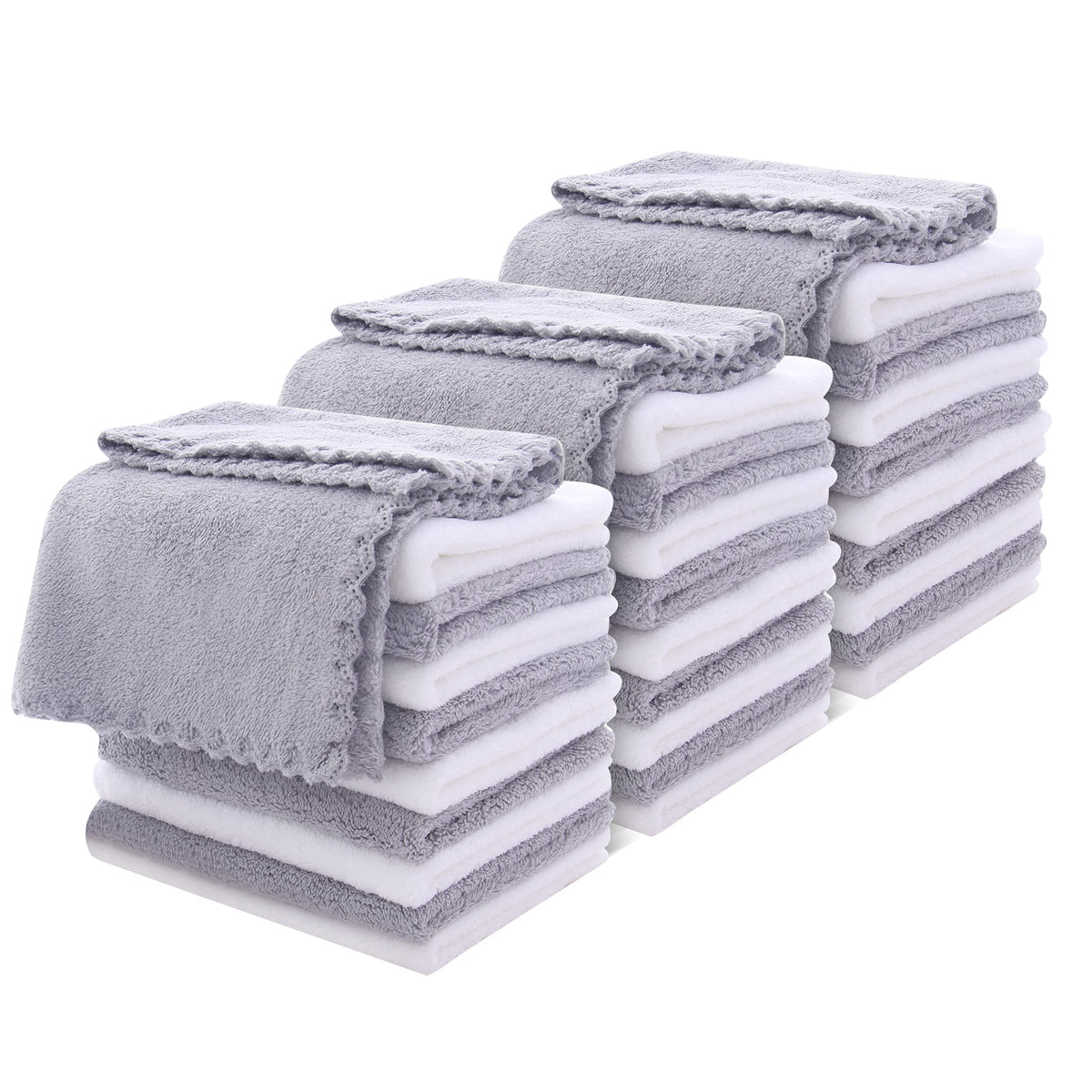 MOONQUEEN front pack showing 30-count towels and packaging benefit convenience