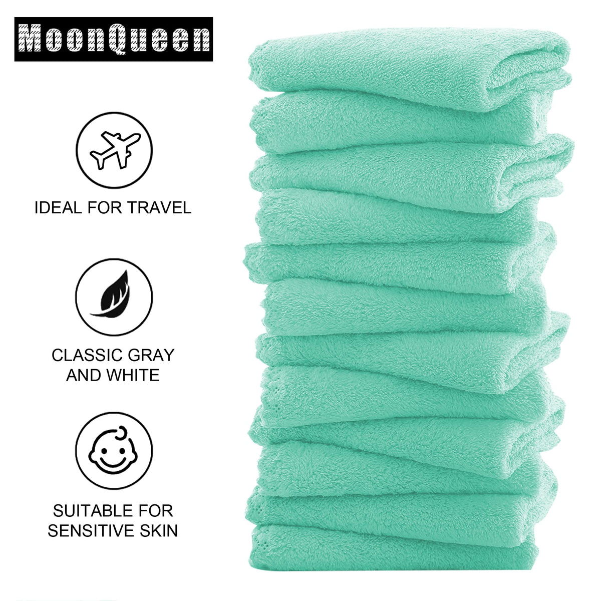 MOONQUEEN cloth in hand removing makeup efficiently with only water