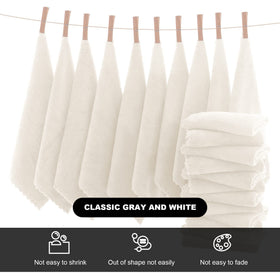 MOONQUEEN stacked cloths display showcasing quantity and neutral cream color
