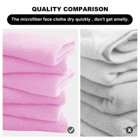MOONQUEEN stacked washcloths showing color set and reusable convenience