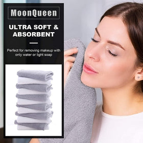 MOONQUEEN close-up microfiber texture showing softness and gentle exfoliation benefit