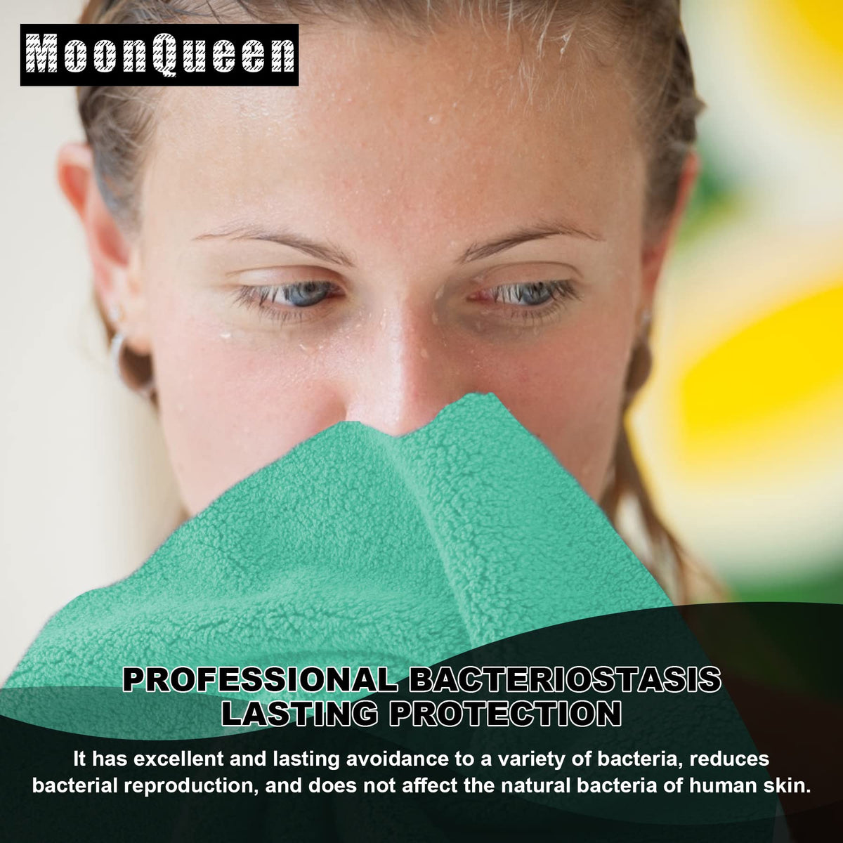 MOONQUEEN cloths inside cosmetic bag highlighting travel convenience and compactness