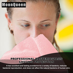 MOONQUEEN cloth folded in travel pouch for compact on-the-go convenience