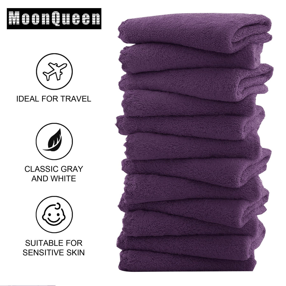 MOONQUEEN wet cloth removing makeup showing effective water cleansing