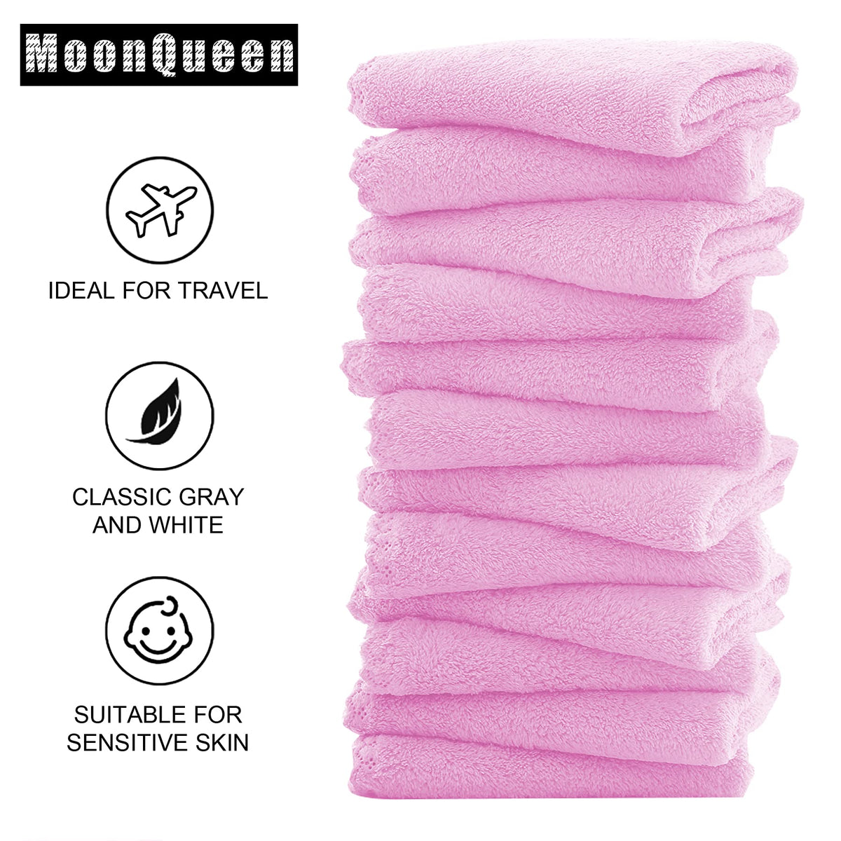 MOONQUEEN cloth removing makeup from face demonstrating effective cleansing