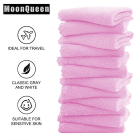 MOONQUEEN cloth removing makeup from face demonstrating effective cleansing