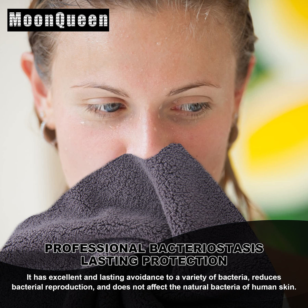 MOONQUEEN wet cloth removing makeup demonstrating effective cleansing