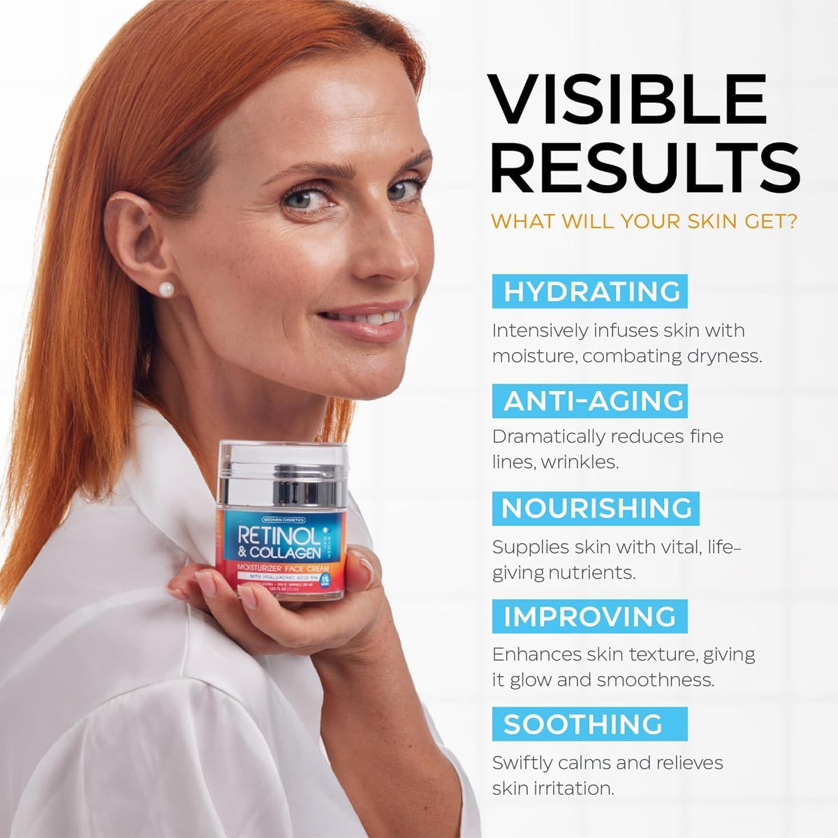 MOONRIN COSMETICS hyaluronic acid and collagen ingredients visual emphasizing hydration benefit