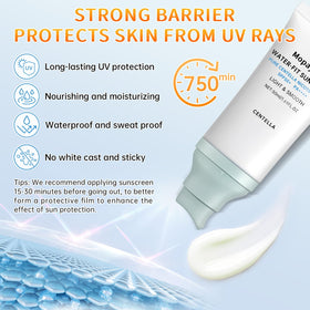 mopayzer open cap dispensing clear sun serum for easy controlled use