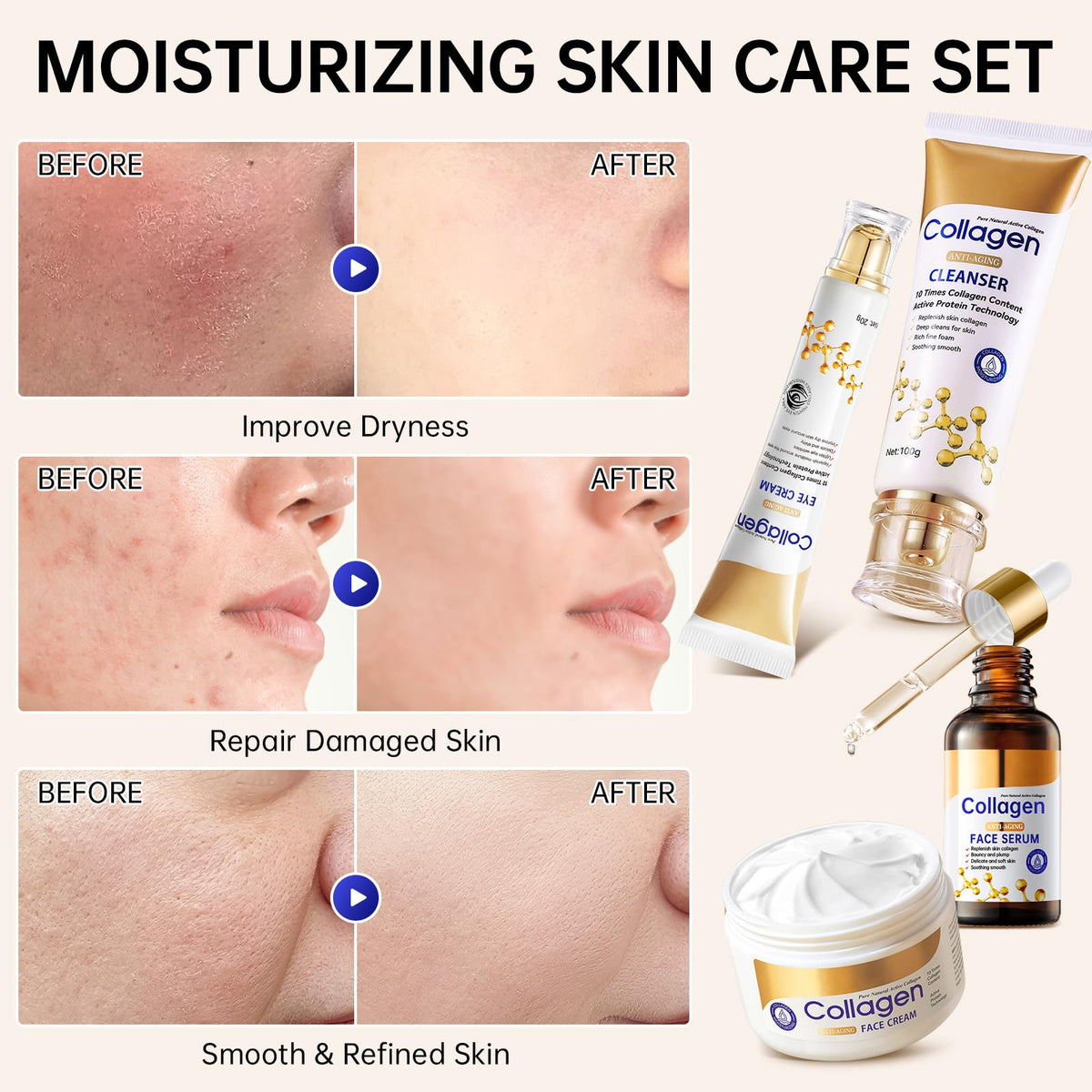 mopayzer products arranged by mirror for a quick morning routine with glow