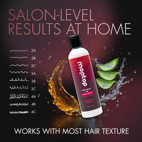 MopTop applying gel to wet hair demonstrating even distribution and curl activation