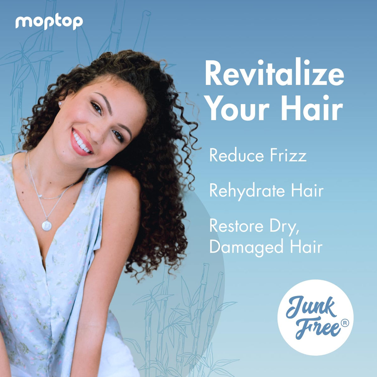 MopTop creamy conditioner texture demonstrating smooth slip