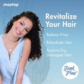 MopTop creamy conditioner texture demonstrating smooth slip