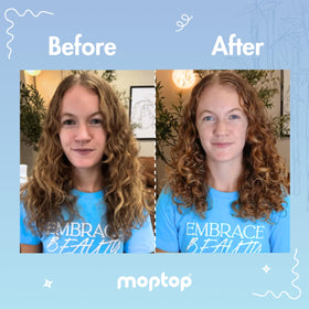 MopTop conditioner creamy texture close-up showing hydration and slip benefit