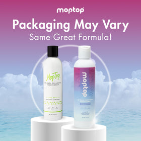 MopTop 8oz size in hand illustrating portable size and travel-friendly benefit