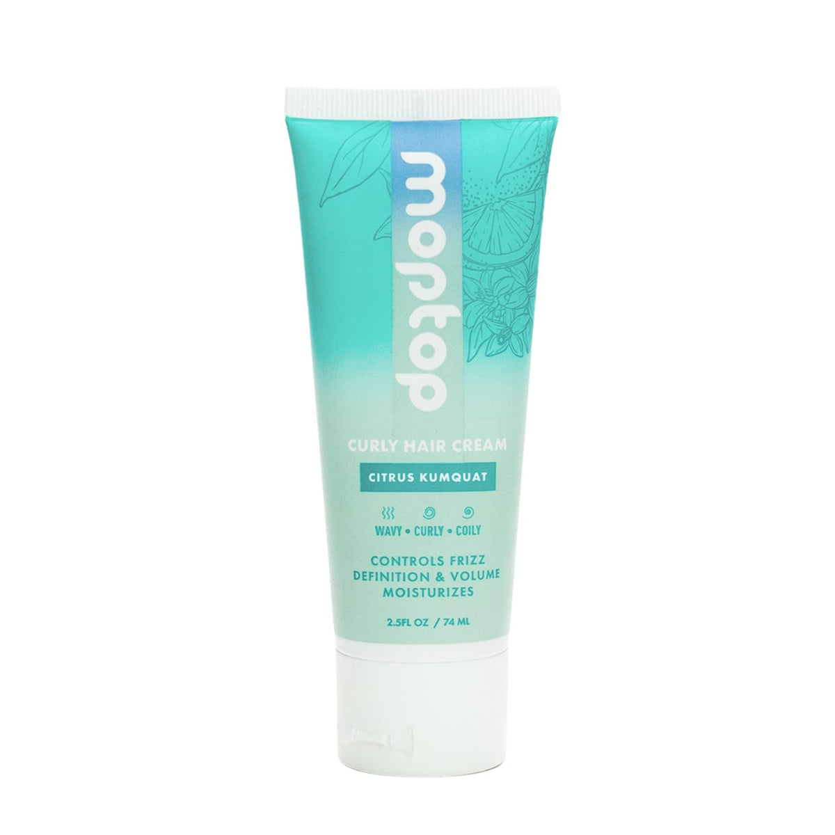 MopTop curl cream front packaging showing product and benefits