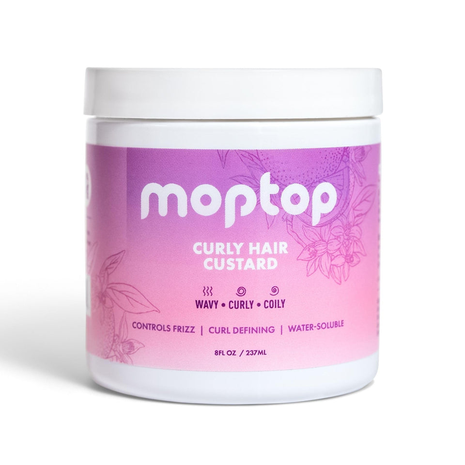MopTop front packaging showing 8oz jar and citrus kumquat fragrance benefits