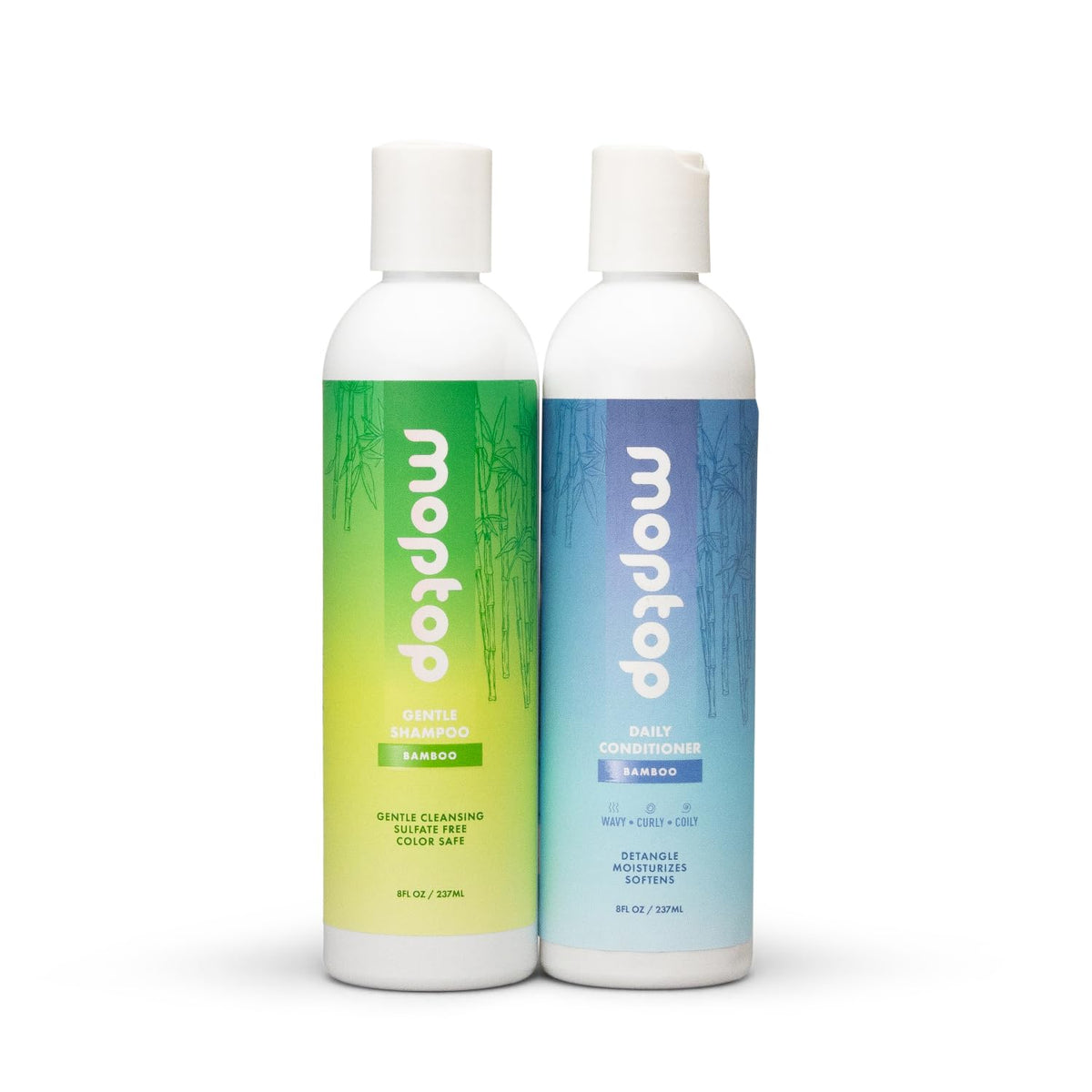 MopTop front packaging showing both bottles and clean design benefit clarity
